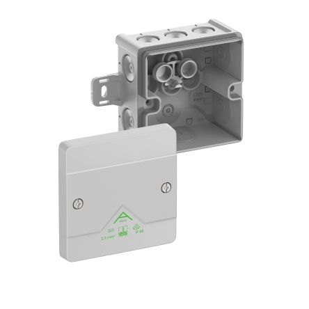 Spelsberg Abox m 025 Series Grey Polystyrene Junction Box, IP54, IP65, 0 Terminals, 82 x 82 x 52mm [80240101]; 270-4465