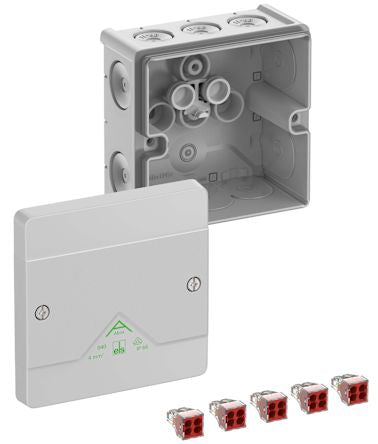 Spelsberg Abox m 040 Series Grey Polystyrene Junction Box, IP54, IP65, 5 Terminals, 94 x 94 x 57mm [80442001]; 270-4466
