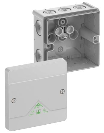 Spelsberg Abox m 040 Series Grey Polystyrene Junction Box, IP54, IP65, 0 Terminals, 94 x 94 x 57mm [80440001]; 270-4468