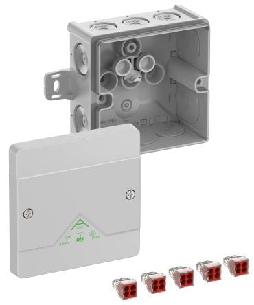 Spelsberg Abox m 040 Series Grey Polystyrene Junction Box, IP54, IP65, 5 Terminals, 94 x 94 x 57mm [80442101]; 270-4469