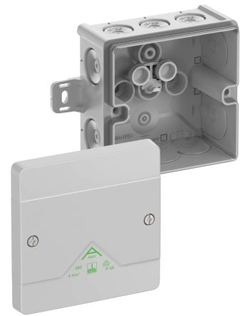 Spelsberg Abox m 040 Series Grey Polystyrene Junction Box, IP54, IP65, 0 Terminals, 94 x 94 x 57mm [80440101]; 270-4470