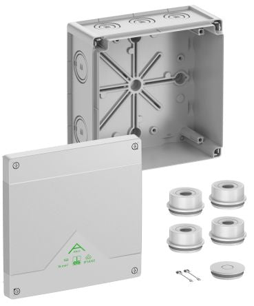 Spelsberg Abox 160 Series Grey Polystyrene Junction Box, IP54, IP65, 0 Terminals, 180 x 180 x 91mm [81640001]; 270-4471
