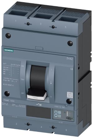 Siemens, SENTRON MCCB 3P 1kA, Breaking Capacity 35 kA, Fixed Mount [3VA2510-7JP32-0AA0]; 270-4797