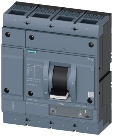 Siemens, SENTRON MCCB 4P 630A, Breaking Capacity 35 kA, Fixed Mount [3VA2563-6HK42-0AA0]; 270-4813