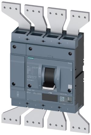 Siemens, SENTRON MCCB 4P 1.25kA, Breaking Capacity 25 kA, Fixed Mount [3VA2612-5KQ42-0AA0]; 270-4882