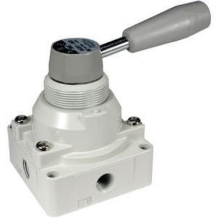 SMC Twist Selector (3 Position) 3/2 Pneumatic Manual Control Valve VH Series, G 3/8, 3/8in, Series VH [VH330-F03]; 270-5027