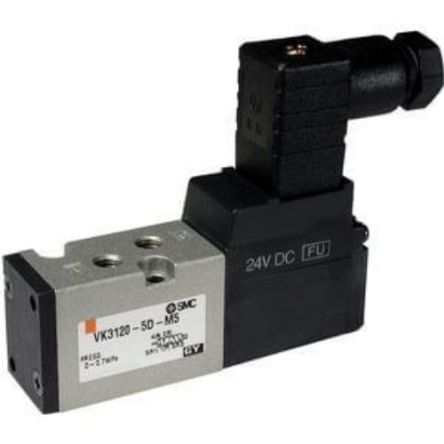 SMC 2 Position Single Valve Pneumatic Solenoid Valve - Air Rc(PT) 1/8 VK3000 Series [VK3140Y-5DO-Q]; 270-5038