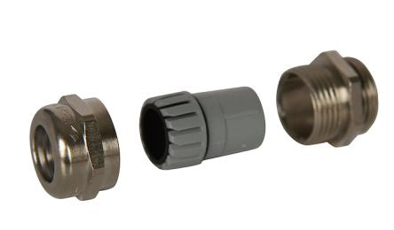 SIB SIB-TEC Series Silver Stainless Steel Cable Gland, M16 Thread, 4mm min., 9.5mm max., IP68 [C5216105]; 270-5193