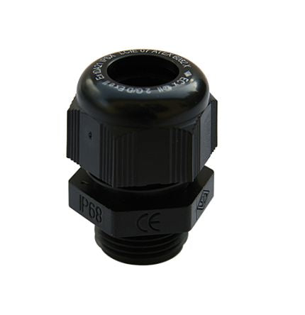 SIB SIB-TEC Series Black Polyamide Cable Gland, M63 Thread, 40mm min., 48mm max., IP68 [F8026300E]; 270-5231