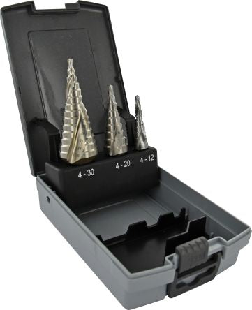 Tivoly 3-Piece Cone Cutter Set for Steel, 30mm Max, 4mm Min, HSS Bits [11448570001]; 270-5546