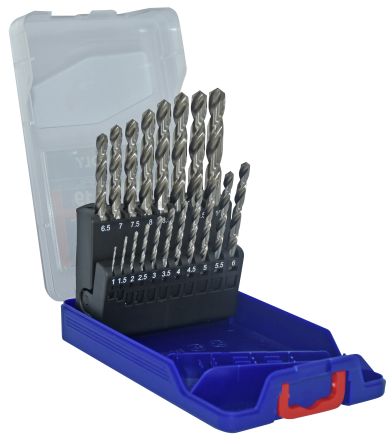 Tivoly 19-Piece for Steel, 10mm Max, 1mm Min, HSS Bits [11452070015]; 270-5559