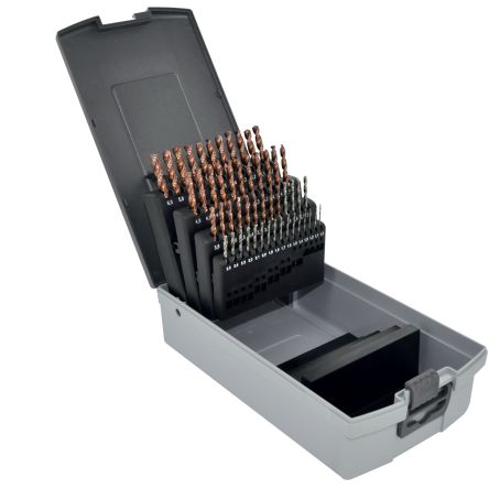 Tivoly 51-Piece for Steel, 6mm Max, 1mm Min, HSS Bits [11454170010]; 270-5569