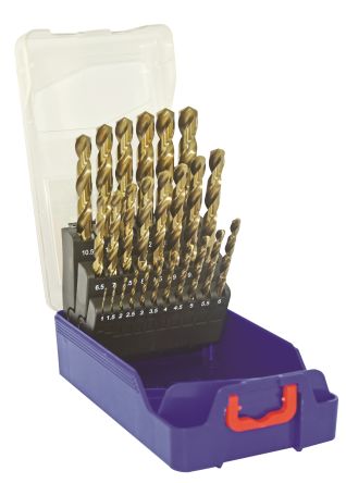 Tivoly 25-Piece for Stainless Steel, 13mm Max, 1mm Min, HSS Bits [11455070017]; 270-5573