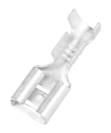 RS PRO Uninsulated Female Spade Connector, Open barrel, 6.35 x 0.8mm Tab Size, 1.5mm² to 2.5mm² [0]; 270-7444