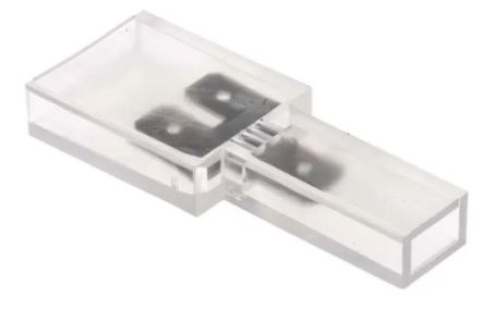 RS PRO Clear Insulated Male to Male Spade Connector, Adapter, 6.35 x 0.8mm Tab Size [0]; 270-7449