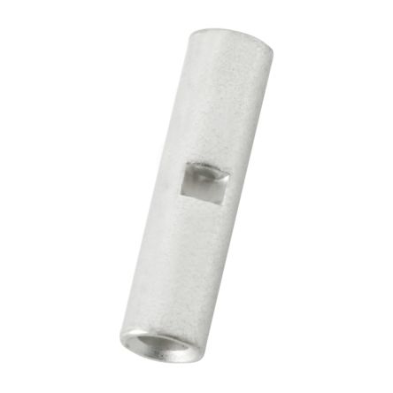 RS PRO Butt Splice Splice Connector, Silver, Uninsulated, Tin 14 → 16 AWG [0]; 270-7452