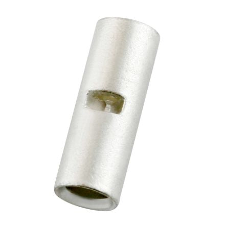 RS PRO Butt Splice Splice Connector, Sliver, Uninsulated, Tin 10 → 12 AWG [0]; 270-7454