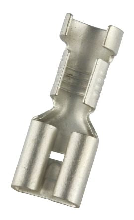 RS PRO Uninsulated Female Spade Connector, Open barrel, 6.35 x 0.8mm Tab Size, 2.5mm² to 6mm² [0]; 270-7470