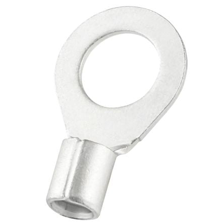 RS PRO Uninsulated Crimp Ring Terminal, 10.5mm Stud Size, 10mm² to 10mm² Wire Size, Silver [0]; 270-7472