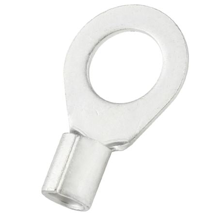 RS PRO Uninsulated Crimp Ring Terminal, 13mm Stud Size, 16mm² to 16mm² Wire Size, Silver [0]; 270-7473