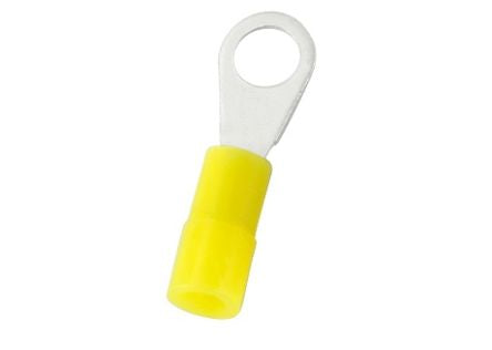 RS PRO Insulated Crimp Ring Terminal, M2 Stud Size, 0.2mm² to 0.5mm² Wire Size, Yellow [0]; 270-7478