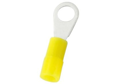 RS PRO Insulated Crimp Ring Terminal, M3 Stud Size, 0.2mm² to 0.5mm² Wire Size, Yellow [0]; 270-7479