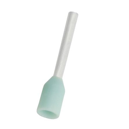 RS PRO Insulated Bootlace Ferrule, 8mm Pin Length, 0.8mm Pin Diameter, 0.34mm² Wire Size, Turquoise [0]; 270-7491