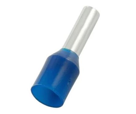 RS PRO Insulated Bootlace Ferrule, 18mm Pin Length, 5.8mm Pin Diameter, 16mm² Wire Size, Blue [0]; 270-7517
