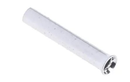RS PRO Bootlace Ferrule, 8mm Pin Length, 0.8mm Pin Diameter, 0.25mm² Wire Size, Silver [0]; 270-7548