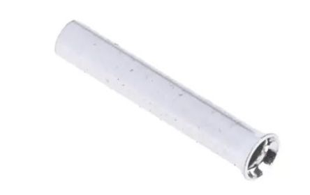 RS PRO Bootlace Ferrule, 6mm Pin Length, 0.9mm Pin Diameter, 0.34mm² Wire Size, Silver [0]; 270-7549