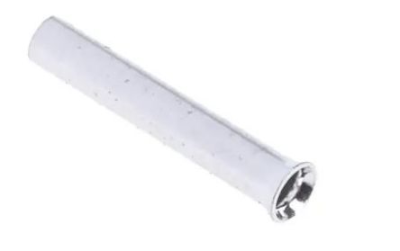 RS PRO Bootlace Ferrule, 8mm Pin Length, 1.7mm Pin Diameter, 1.5mm² Wire Size, Silver [0]; 270-7557