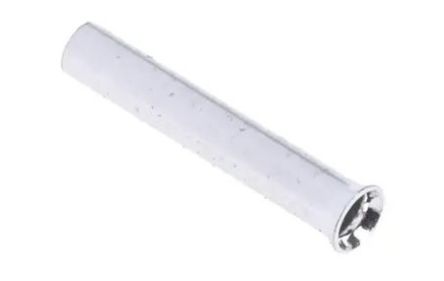 RS PRO Bootlace Ferrule, 10mm Pin Length, 1.2mm Pin Diameter, 0.75mm² Wire Size, Silver [0]; 270-7566