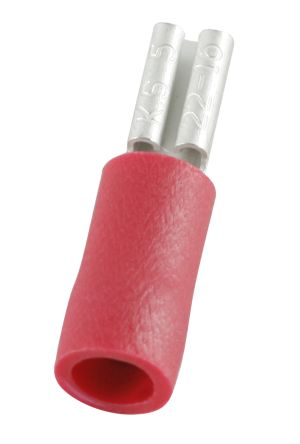 RS PRO Red Insulated Female Spade Connector, Double Crimp, 2.8 x 0.5mm Tab Size, 0.5mm² to 1.5mm² [0]; 270-7569