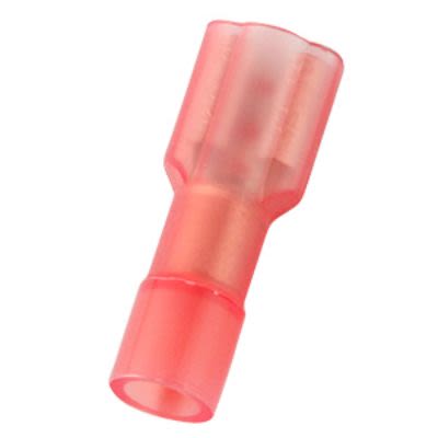 RS PRO Red Insulated Female Spade Connector, Double Crimp, 4.75 x 0.8mm Tab Size, 0.5mm² to 1.5mm² [0]; 270-7576