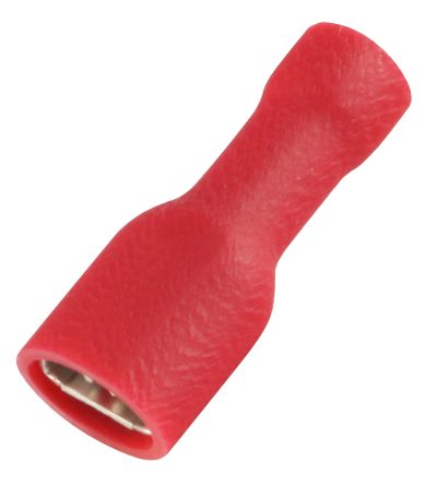 RS PRO Red Insulated Female Spade Connector, Receptacle, 0.5 x 4.75mm Tab Size, 0.5mm² to 1.5mm² [0]; 270-7579