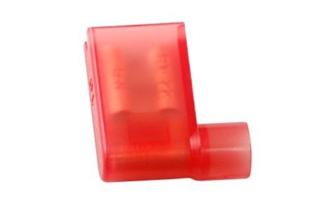 RS PRO Red Insulated Female Spade Connector, Flag Terminal, 0.8 x 6.35mm Tab Size, 0.5mm² to 0.75mm² [0]; 270-7589