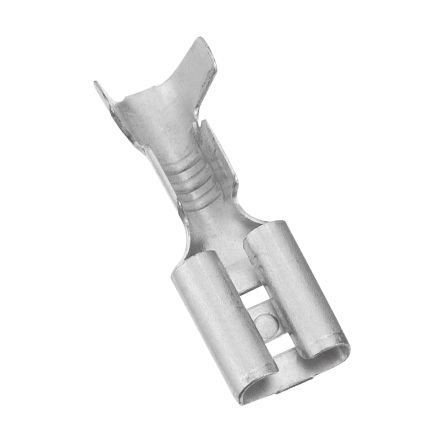 RS PRO Metal Uninsulated Female Spade Connector, Open barrel, 4.8 X 0.8mm Tab Size, 0.3mm² to 1.25mm² [0]; 270-7598