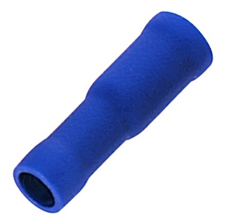 RS PRO Insulated, Blue Bullet Connector, 1.5mm² to 2.5mm², 16AWG to 14AWG, 5mm Bullet diameter Female [0]; 270-7600