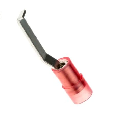 RS PRO Hooked Insulated Crimp Blade Terminal 17.4mm Blade Length, 0.5mm² to 1.5mm², 22AWG to 16AWG, Red [0]; 270-7602