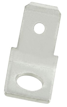 RS PRO Red Uninsulated Male Spade Connector, PCB Tab, 6.35 x 0.8mm Tab Size [0]; 270-7612
