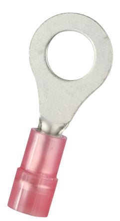 RS PRO Insulated Crimp Ring Terminal, M6 Stud Size, 0.5mm² to 1.5mm² Wire Size, Red [0]; 270-7626