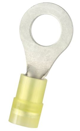 RS PRO Insulated Crimp Ring Terminal, M8 Stud Size, 4mm² to 6mm² Wire Size, Yellow [0]; 270-7631
