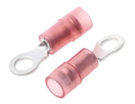 RS PRO Insulated Crimp Ring Terminal, M3.5 Stud Size, 0.5mm² to 1.5mm² Wire Size, Red [0]; 270-7634