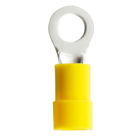 RS PRO Insulated Crimp Ring Terminal, M5 Stud Size, 4mm² to 6mm² Wire Size, Yellow [0]; 270-7643