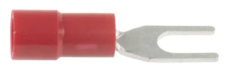 RS PRO Insulated Crimp Spade Connector, 0.5mm² to 1.5mm², 22AWG to 16AWG, 3.7mm Stud Size Vinyl, Red [0]; 270-7656