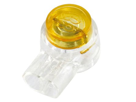 RS PRO Butt Splice Crimp Butt Splice Terminal, White, Yellow, Insulated 22 → 26 AWG [0]; 270-7671