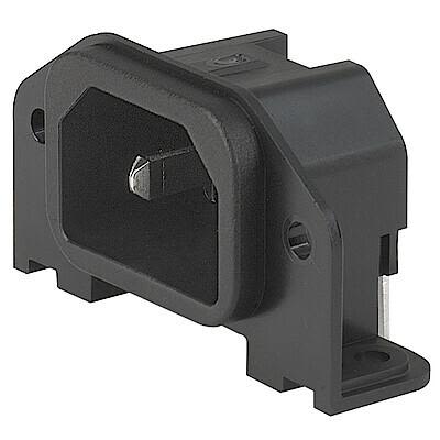 Schurter C14, C18 Panel Mount, Screw Mount IEC Connector Male, 10A, 250 V ac, Fuse Size 30.30 x 25.50mm [GSP1.8101.1]; 270-7976