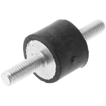 FIBET Cylindrical M6 Anti Vibration Mount, Male to Male Bobbin with 53kg Compression Load [P2513VV13-45]; 270-8023