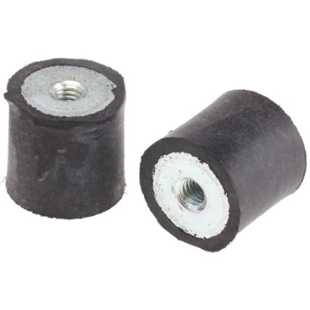 FIBET Cylindrical M8 Anti Vibration Mount, Female Buffer Foot with 79kg Compression Load [P3020DE08-60]; 270-8028