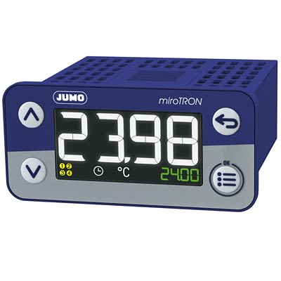 Jumo miroTRON Panel Mount Controller, 69 x 72 x 36mm 2 (1Pt100, 1 DI) Input, 4 Output Relay, 230 V ac Supply Voltage [701081/0-01-24-02/000]; 270-8827